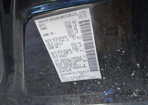 2015 Nissan Pathfinder Sv z USA, uszkodzony, nr VIN 5N1AR2MM7FC720417